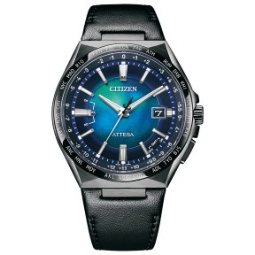 Citizen Attesa CB0215-18L UNITE with BLUE Eco-Drive Blue Dial Titanium Men's Watch Limited 2200 pcs