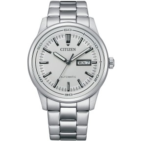 Citizen NH8400-87A Mechanical Automatic White Dial Date Day Display Stainless Steel Men's Watch