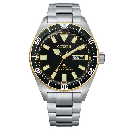 Citizen Promaster NY0125-83E Automatic Black Dial Day and Date Display Stainless Steel 200M Men's Diver Watch