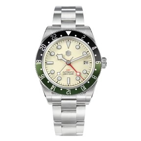 San Martin SN0109-G GMT NH34 Automatic 316L Stainless Steel 39mm 100M Men's Sport Watch