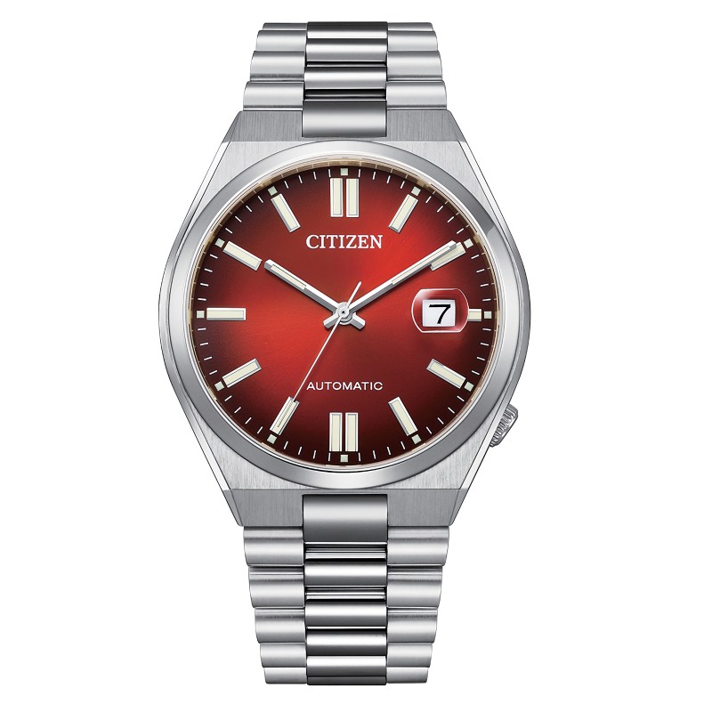 Citizen NJ0150-56W Tsuyosa 21 Jewels Automatic Burgundy Dial Date Display Stainless Steel Men's Watch