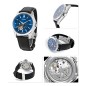 Citizen Mechanical NP1010-01L Open Heart Automatic Blue Dial Black Leather Strap Men's Watch - Made in Japan