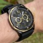 Bulova Marine Star 98B278 Black Dial Chronograph Black IP Gold-Tone Stainless Steel Case Silicone Strap Quartz Watch