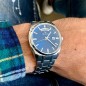 Bulova Surveyor 96C125 Blue Dial Day Date Display Stainless Steel Men's Quartz Watch