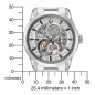 Bulova Sutton 96A267 Automatic Skeleton Silver White Dial Stainless Steel Men's Watch