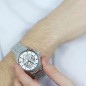 Bulova Sutton 96A267 Automatic Skeleton Silver White Dial Stainless Steel Men's Watch