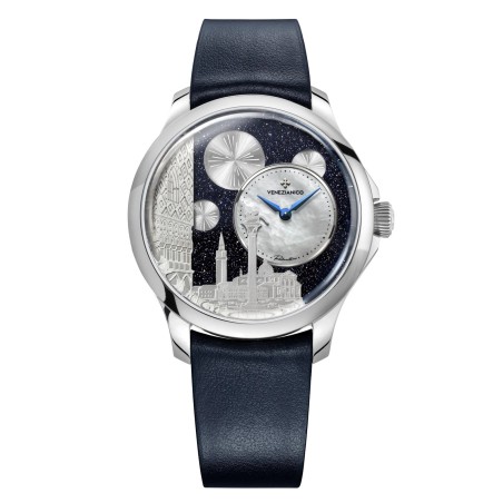 Venezianico Redentore Bellanotte 1221575 Automatic Blue Aventurine Mother-Of-Pearl Dial 40mm Men's Watch