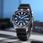 Citizen Promaster NY0129-07L Automatic Blue Dial Day Date Display Stainless Steel Case Rubber Strap Men's Diver Watch