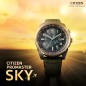 Citizen Promaster Sky BJ7136-00E Eco-Drive Green Dial Date Display Stainless Steel Case Nylon Strap Men's Watch