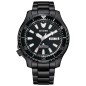 Citizen Promaster NY0135-80E Automatic Fugo Left Crown Black Dial Day Date Display Stainless Steel Asia Special Edition Watch