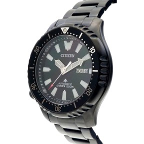 Citizen Promaster NY0135-80E Automatic Fugo Left Crown Black Dial Day Date Display Stainless Steel Asia Special Edition Watch