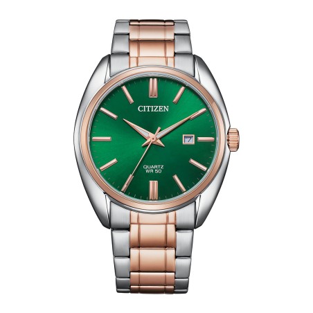 Citizen BI5104-57Z Green Dial Date Display Two-Tone Stainless Steel Men's Quartz Watch