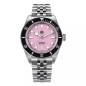 San Martin SN0128-G4 Automatic Pink BB Dial Ceramic Bezel Stainless Steel Sapphire 40mm 200M Men's Diver Watch