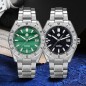 San Martin SN0130-G-B Automatic Peacock Green / Aventurine Dial Date Display 316L Stainless Steel Men's Watch