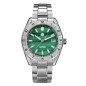 San Martin SN0130-G-B Automatic Peacock Green / Aventurine Dial Date Display 316L Stainless Steel Men's Watch