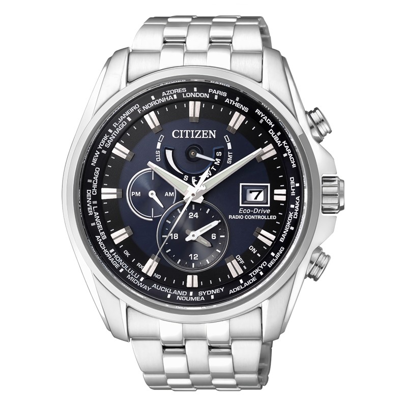 Citizen AT9031-52L Eco-Drive Radio-Controlled Blue Dial Perpetual Calendar World Time Men's Watch