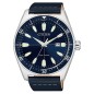 Citizen Eco-Drive AW1591-01L Blue Dial Date Display Stainless Steel Case Leather Strap 100M Men's Watch