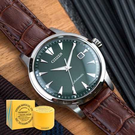 Citizen NK0001-25X Automatic PARAWATER KUROSHIO'64 Dark Green Dial Date Display Men's Watch Asia Limited Edition
