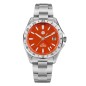 San Martin SN0129-G-B1 GMT Automatic Red Agate/Green Jade Stone Dial 316L Stainless Steel Case 39mm 10ATM Men's Watch