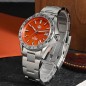 San Martin SN0129-G-B1 GMT Automatic Red Agate/Green Jade Stone Dial 316L Stainless Steel Case 39mm 10ATM Men's Watch