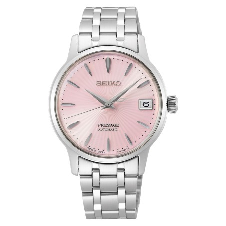 Seiko Presage SRP839J1 Cocktail Time 'COSMOPOLITAN' 23 Jewels Automatic Pink Dial Stainless Steel Women's Watch