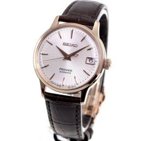 Seiko Presage SRP852J1 Cocktail 'BELLINI' 23 Jewels Automatic Pale Pink Dial Women Watch - Made in Japan