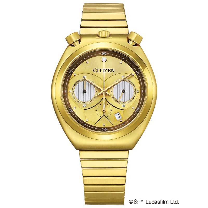 Citizen AN3662-51W Record Label Tsuno Chrono Star Wars C-3PO Date Display Chronograph Quartz Watch - Limited 600 pcs Worldwide