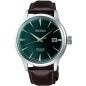 Seiko Presage SRPD37J1 Cocktail Time 23 Jewels Automatic “MOCKINGBIRD” Green Dial Brown Leather Strap Men's Watch