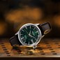 Seiko Presage SRPD37J1 Cocktail Time 23 Jewels Automatic “MOCKINGBIRD” Green Dial Brown Leather Strap Men's Watch