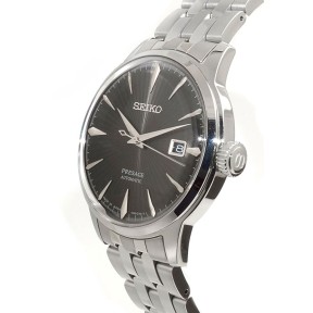 Seiko Presage SRPE17J1 Cocktail Time 23 Jewels Automatic Espresso Martini Dark Gray Dial Stainless Steel Men's Watch