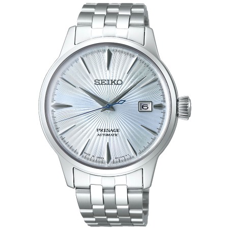 Seiko Presage SRPE19J1 Cocktail Time Skydiving 23 Jewels Automatic Ice Blue Dial Stainless Steel Watch - Made in Japan