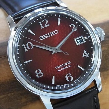 Seiko Presage SRPE41J1 Cocktail Negroni Burgundy 23 Jewels Automatic Red Dial Watch - Made in Japan