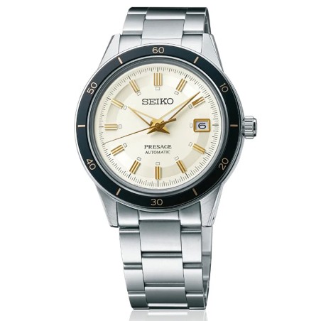 Seiko Presage Style 60’s Series SRPG03J1 23 Jewels Automatic White Dial Stainless Steel Men's Watch - Made in Japan