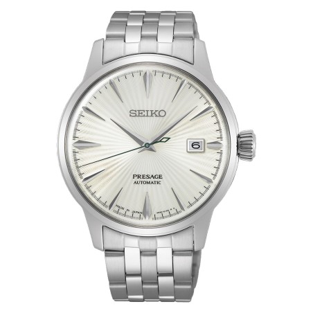 Seiko Presage SRPG23J1 Cocktail Time ‘The Martini’ 23 Jewels Automatic Champagne White Dial Stainless Steel Men's Watch