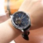 Seiko Presage SSA421J1 Zen Garden Sakura By Night Open Heart Skeleton Automatic Blue Dial Men's Watch - Made in Japan