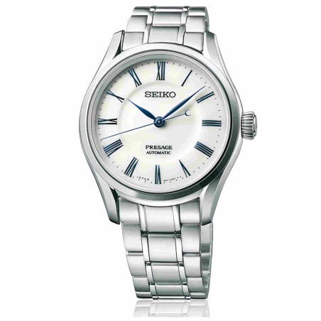 Seiko Presage SPB293J1 24 Jewels Automatic Hakuji Arita Porcelain White Dial Stainless Steel Men's Watch - Made in Japan