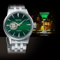 Seiko Presage SSA441J1 Cocktail Time 'Grasshopper' 24 Jewels Automatic Open Heart Green Dial Stainless Steel Men's Watch