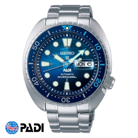 Seiko Prospex SRPK01K1 “Great Blue” King Turtle Re-interpretation Automatic Blue Dial PADI Special Edition Diver’s Watch