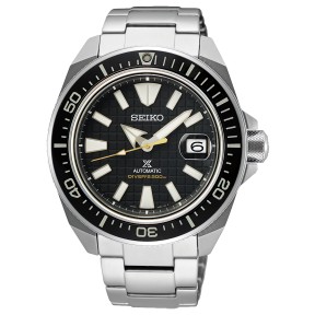 Seiko Prospex Sea King Samurai SRPE35K1 Automatic Diver Scuba 200M Black Dial Date Display Stainless Steel Men’s Watch