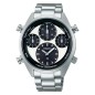 Seiko Prospex Speedtimer SFJ001 “Panda” 1/100 Second Solar Chronograph White Dial Black Sub-Dials Stainless Steel Men's Watch