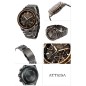 Citizen Attesa ACT Line CC4074-61W Eco-Drive Black Gold Super Titanium Satellite Wave GPS Date Day Display Men's Watch