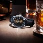 Seiko Presage SSK039J1 “Rusty Nail” Cocktail Time Automatic GMT Dark Brown Dial Date Display Black Leather Strap Men's Watch