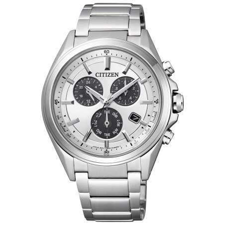 Citizen Attesa BL5530-57A Eco-Drive White Dial Date Display Titanium Chronograph Men's Watch - Made in Japan