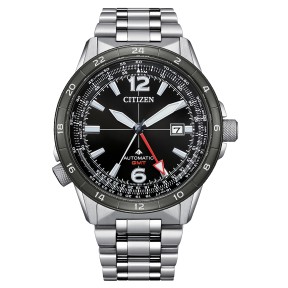 Citizen Promaster Sky NB6046-59E Automatic GMT Black Dial Date Display Stainless Steel 200M Men's Watch