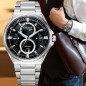 Citizen Attesa BU0060-68E Eco-Drive Black Dial Triple Calendar Super Titanium Case and Strap Men's Watch