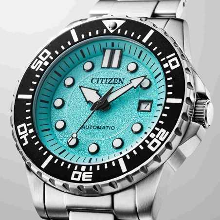 Citizen NJ0170-83X Urban Mechanical Automatic Aqua Blue Dial Date Display Stainless Steel Men's Sports Watch
