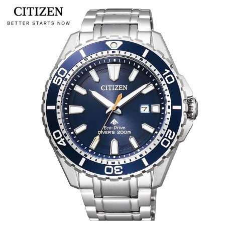 Citizen Promaster BN0191-80L Eco-Drive Blue Dial Date Display Stainless Steel Men's Diver Watch