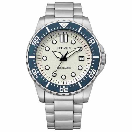 Citizen NJ0171-81A Urban Mechanical Automatic White Dial Date Display Stainless Steel Men's Sports Watch