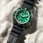 Citizen Promaster BN0158-18X Eco Drive Green Dial Date Display Stainless Steel Case Rubber Strap Men's Diver Watch