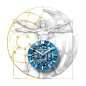 Venezianico Nereide Ultraleggero 42 3921506C Automatic Multilayered Skeleton Blue Dial Stainless Steel Men's Diver Watch